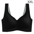 thumbnail image 1 of Sujetador sin costuras Sport Yoga Running Hacer subir Vest Underwire Soft Sleep Ropa interior de mujer, Negro, XXL Monstrate  AP001300-04B, 1 of 7