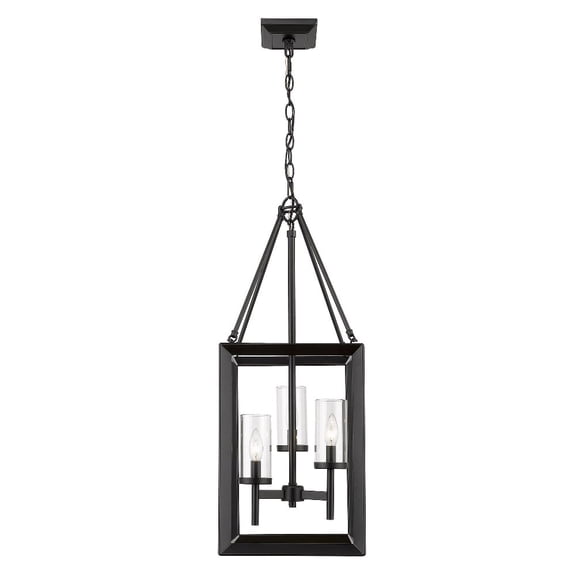 Golden Lighting Smyth 3-light Pendant in Matte Black