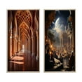 thumbnail image 2 of Designart "The Inner Islam wall decor I" Islam Framed Wall Art Set Of 2 - Beige Spiritual Framed Canvas Set For Living Room Decor, 2 of 7