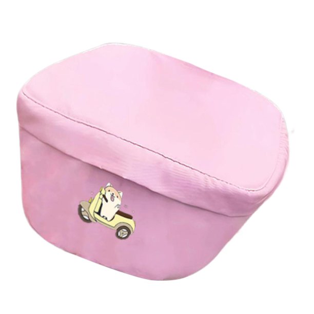 Funda para cesta de bicicleta, impermeable, para bicicleta, de tela Oxford, protección , con tapa y cubierta antipolvo, forro para cesta Rosa