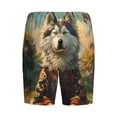 thumbnail image 4 of Picia Forest Maple Leaf Husky Pajama Shorts for Men, Men's Pajama Bottoms, Sleepwear,Short Pajama Pants-X-Large, 4 of 9
