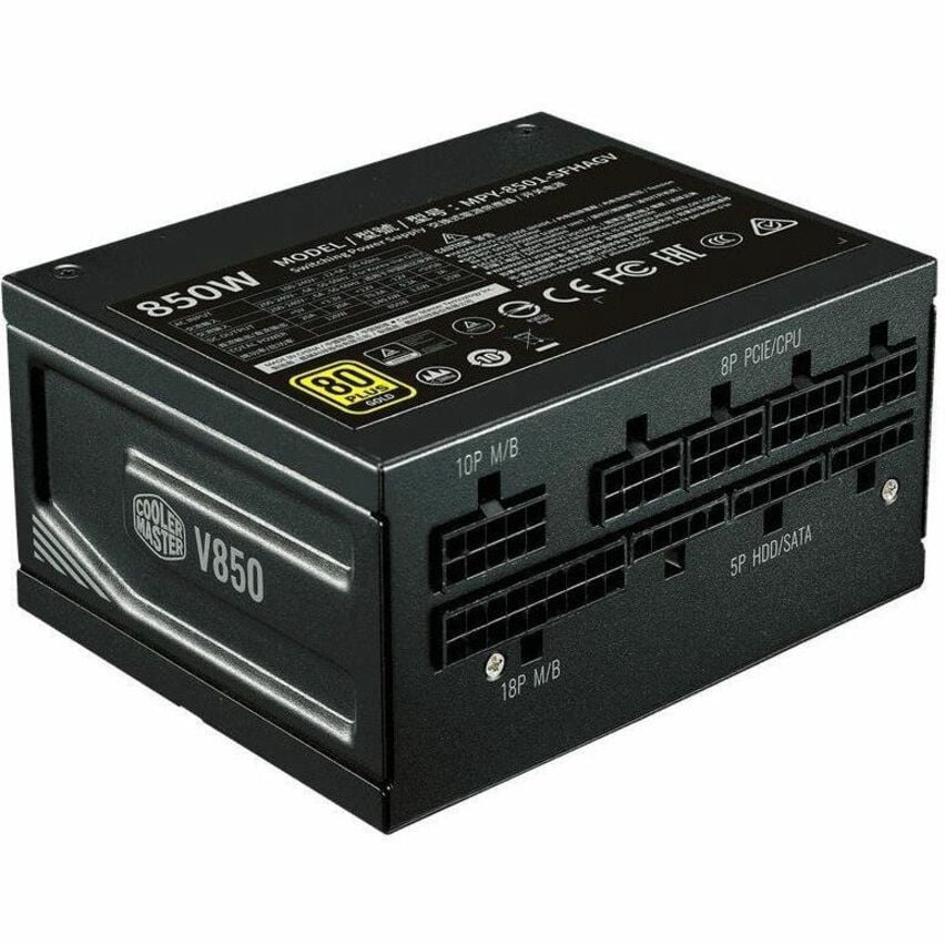 Cooler Master V850 SFX Gold Full-Modular 80 Plus Gold SFX Power Supply - SFX - 120 V AC, 230 V AC Input - 5 V DC, 3.3 V DC, 12 V DC Output - 850 W - 1 Fan(s) - 90% Efficiency