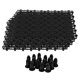 thumbnail image 5 of EeaseMX Placa de filtro inferior de tanque de peces de 5 piezas Filtro inferior de tablilla multifunción de PVC con clavo de 20 piezas (negro), 5 of 8