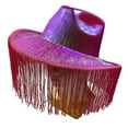 thumbnail image 5 of KANG Sparkly Cowboy Hat For Party Prom Halloween Western Fringe Hat Glitter Pearl Shine Celebrations Headwear, 5 of 7