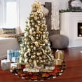 thumbnail image 4 of Christmas Tree Skirt, Happy Fall Xmas Tree Mat for Farmhouse New Year Festive Holiday Party Decorations Indoor Outdoor 48" inch, 4 of 6
