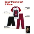 thumbnail image 2 of Quad Seven Boys' Pajama Set - 3 Piece Sleep Shirt, Pajama Pants, and Lounge Shorts (4-18), 2 of 7