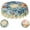 Black21, variant on Christmas Summer Shell Coastal Wreath Beach Starfish Sea Theme Waterproof Picnic Patio Party Round Table Cloth Cover Fabric 60 Inch Circular Tablecloth For 20-47 Inch Home Dining Room Kitchen