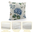 thumbnail image 4 of PHYHOO Pillow Covers Watercolor Blue Hydrangean Butterfly Throw Pillow Covers Outdoor Decorations,Summer Seasonal Flower Pillowcase Farmhouse Cushion Case for Home Sofa, 4 of 5