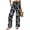 Black Leaf, variant on Womens Pants Casual Boho Palazzo Pants Wide Leg Lounge Pants Trousers with Pocket