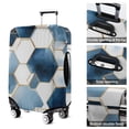 thumbnail image 5 of Blue White Gold Hexagon Marble Pattern Luggage Cover Fashion Suitcase Cover Baggage Covers Fit 25-28 Inch Luggage (Go Travel), 5 of 5