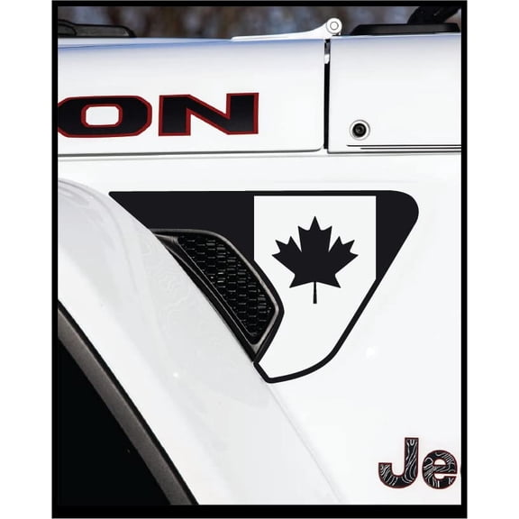 AnyStickerYouWant - Canadian Flag Vent Decal Sticker Fits Compatible with and Fits & Compatible with Jeep Wrangler JL/Jeep Gladiator JT 2018  Canada Flag Decal