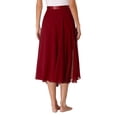 thumbnail image 4 of ZALDITA Women's Sheer Ballet Dance Wrap Skirts Lace-Up Lyrical Ballroom Dancing Long Skirt Burgundy One Size, 4 of 7