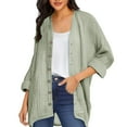 thumbnail image 3 of BiZtdJrK Lightweight Cardigans for Women Oversized Bohemian Linen Long Shirts Button Down V Neck Kimono Fall Cover Ups Mint Green S, 3 of 6
