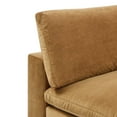 thumbnail image 6 of Modway Commix Down Filled Overstuffed Performance Velvet Armless Chair in Cognac, 6 of 8