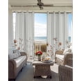 thumbnail image 3 of Brown Red Spring Floral Black Out Curtains 84 Inch Long for Living Room, Botanical Summer Flowers Elegant Blackout Curtain Shade Thermal Insulated Window Curtains Grommet Drapes 42"x84" 2 Panels, 3 of 8