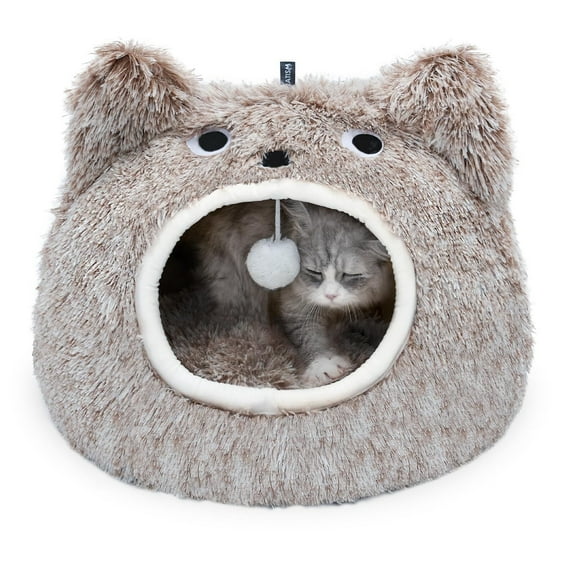 Cat Bed, Cat Beds for Indoor Cats, Cat Cave, Cat Cave for Indoor Cats, Cat Bed Cave, Large Cat Beds, Cozy Hooded Cat Bed with Soft Cushion, Removable Washable Cat Beds