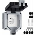 thumbnail image 1 of y 66 Waterproof Power Strip with Switch and Waterproof Junction Box, Outdoor Dustproof Socket Wall Electrical Outlet for Kitchen, Bathroom, Garage, Pool and Garden, 1 of 5