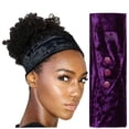 thumbnail image 5 of Swirly Curly Fashion Headbands-Turban Twist-Wide Fabric Hair Band-Elastics-Headwrap-Hair Accessories for Women | Purple Velvet, 5 of 5