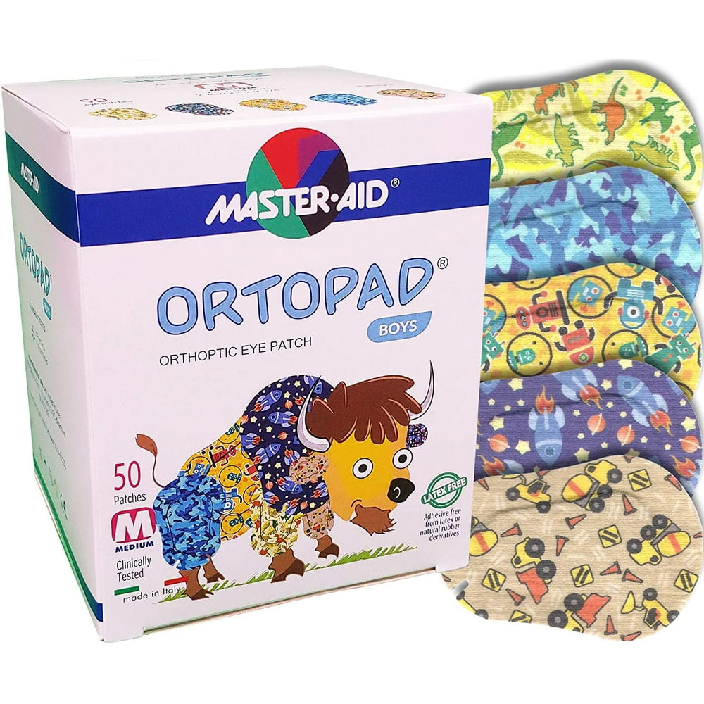 Ortopad® Bamboo Kids Adhesive Eye Patches for Boys, 50/box