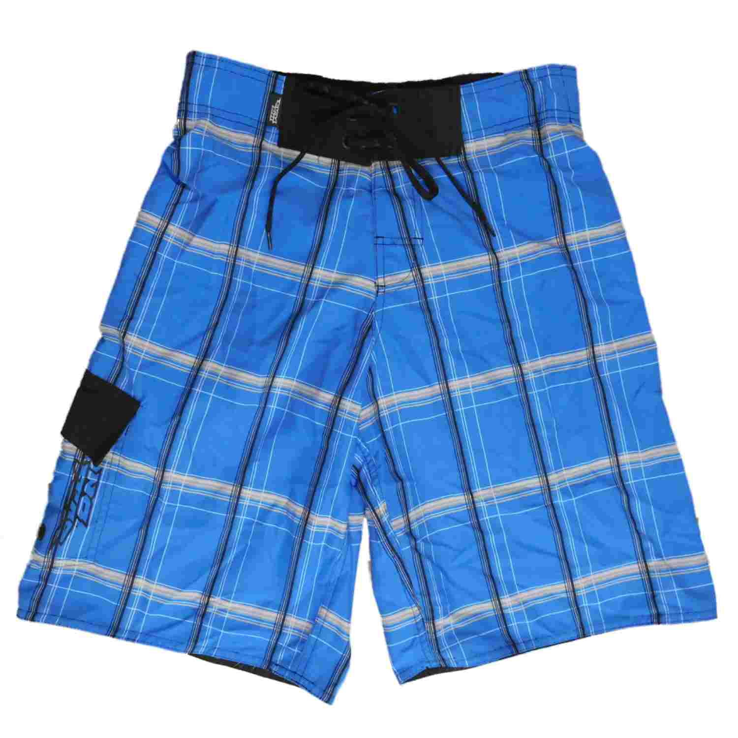 no-fear - mens blue plaid cargo swim trunks board shorts - Walmart.com ...