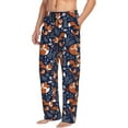thumbnail image 2 of Easygdp Cute Foxes Men's Pajama Pant, Sleep Elastic Waistband Lounge Pants - X-Large, 2 of 9