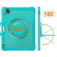 thumbnail image 4 of SaniMore Case for Apple iPad Air 11 (2024), with Shoulder Strap Pencil Slot Hybird PC TPU Back Cover 360° Ratating Handle Bracket Shockproof Anti-fall Rugged Kids Shell, Blue, 4 of 21
