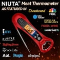 thumbnail image 2 of NIUTA® Meat Thermometer Digital, 1 Sec Instant Read Thermometer, NIST Certified ±0.5°F Digital Food Thermometer, Waterproof Kitchen Thermometer for Cooking, Grill, BBQ, Smoker, Oven, 2 of 8