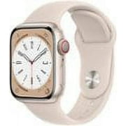 Restored Apple Watch Series 8 (GPS+Cellular, 41mm) - Starlight Aluminum Case - Starlight Sport Band (Refurbished)