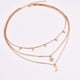 thumbnail image 4 of Gargantilla simple para mujer, gargantilla de luna y estrella, collar con colgante, collar de moda, collar para adolescentes, joyería para mujeres y niñas, regalo para ella (oro) oso de fresa Electrónica, 4 of 4