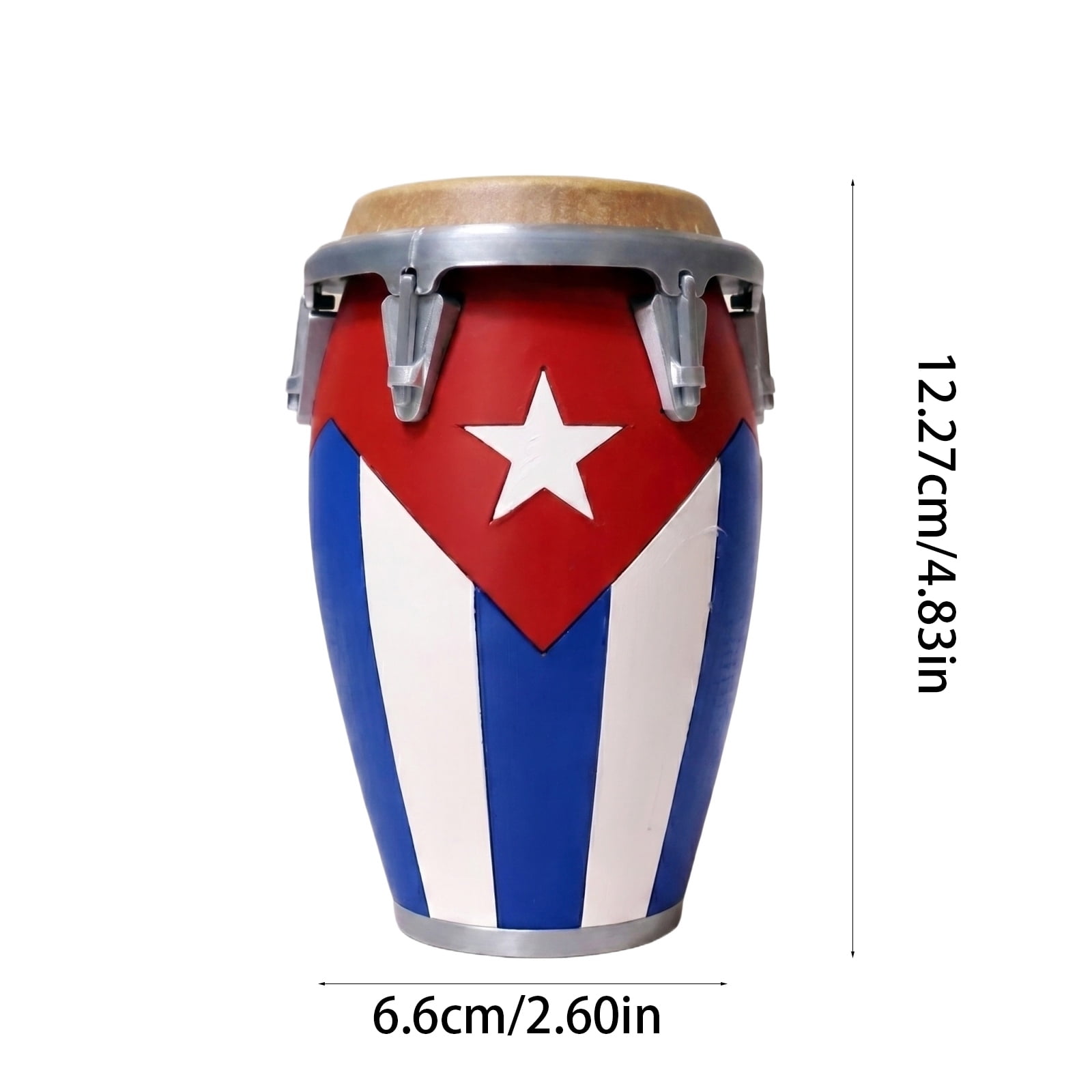 Caribbean Themed Conga-Style Can Holder, Puerto Rican & Cuban Flag Insulated Can Sleeve, Sturdy 12oz Beverage Holder Ideal Holiday Gift Bu