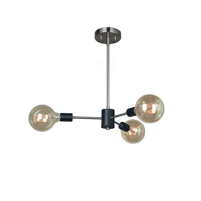 Woodbridge Lighting 16113STB-G125 Ethan Suspension 3 Lumières Convertible Semi-Renversée