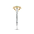 thumbnail image 5 of ANGARA Natural 0.15 Ct. Emerald with Diamond Vintage Inspired Ring in 14K White & Yellow Gold for Women (Ring Size: 11.5), 5 of 10