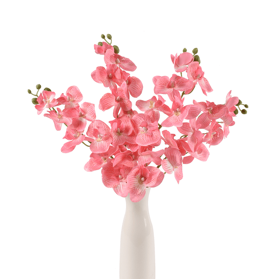 Hagao Artificial Phalaenopsis Orchid Stems, 4 Pieces, Faux Orchid Flowers for Wedding Arrangements and Home Decor