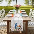 thumbnail image 4 of Table Runners 90 Inches Long Dress Scarves, Birds Floral Farmhouse Coffee/Dining/Kitchen Table Runner for Living Room, Farmhouse Country Pink Flower Leaf Wood Grain 13x90 Inch, 4 of 9