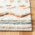 thumbnail image 4 of SAFAVIEH Kenya Arturas Southwestern Wool Area Rug, Ivory/Blue, 9' x 9' Square, 4 of 8