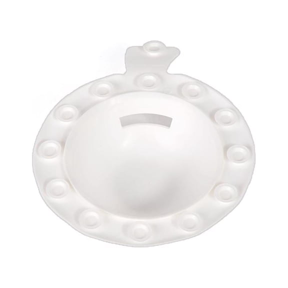 Tubshroom 4001463 Bathshroom 6.25 in. White Plastic Round Bath Overflow Cover
