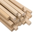 thumbnail image 1 of Uxcell 20-Pack Varillas Cuadradas de Madera, 25/64 x 6 Pulgadas Varilla Cuadrada de Madera Sin Terminar, Palos de Madera para Manualidades, 1 of 1