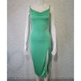thumbnail image 3 of Vestido largo con abertura, tirantes finos, espalda descubierta, Color puro, volantes, cuello en V, vestido largo de moda para mujer para primavera y verano, 3 of 7