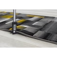 thumbnail image 3 of HR Yellow Grey Silver Abstract Rug Modern Contemporary Geometric Square Design 2' x 7' Runner, 3 of 5