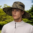 thumbnail image 2 of WMNTST Mens Bucket Hats Wide Brim Hat Adjustable String Fishing Mesh Mountaineering Sun Hat, 2 of 5