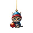 thumbnail image 1 of Pendentif Chat Mignon de Noël Mini Dessin Animé Chat Acrylique, 1 of 5