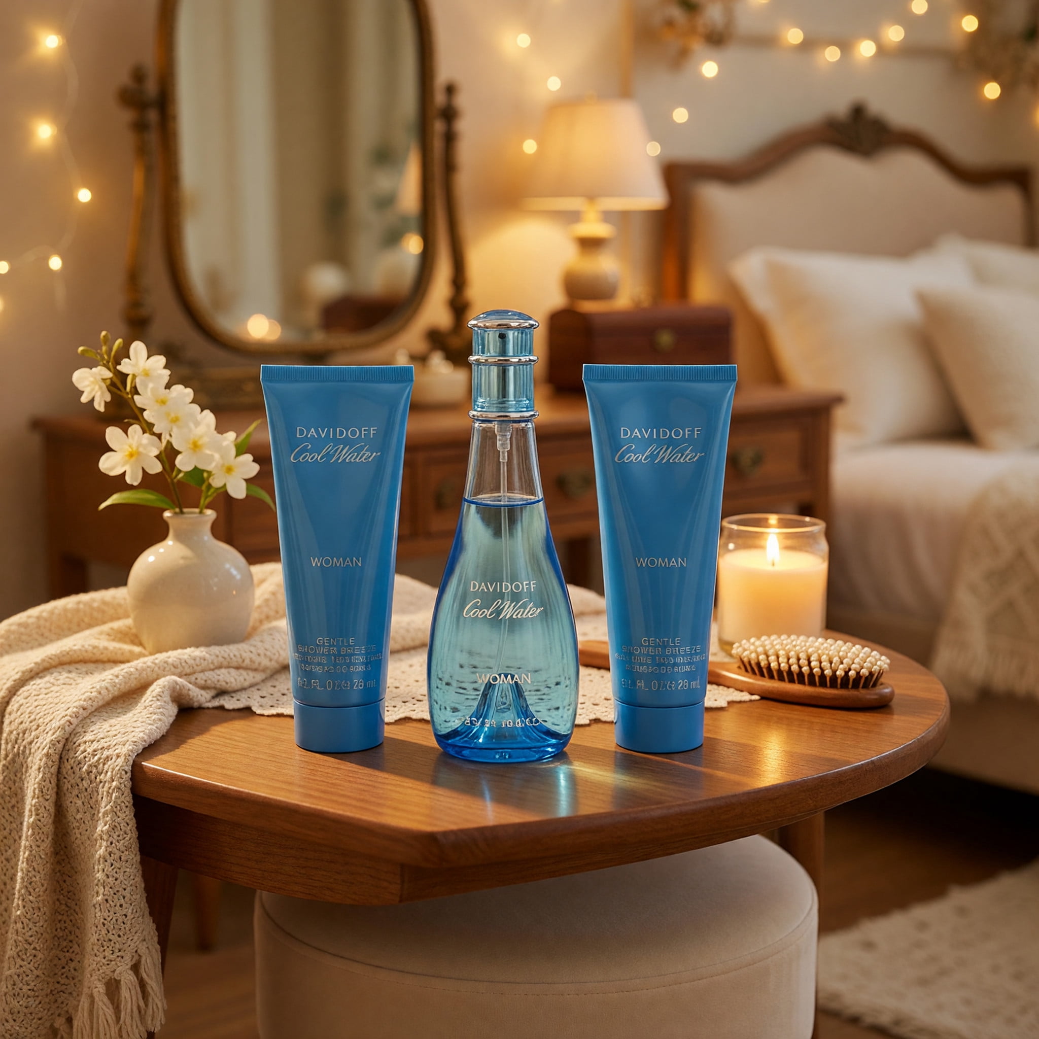 Cool Water by Davidoff Women's Perfume Gift Set - Includes Eau De