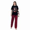 thumbnail image 4 of LuLiaMenton Matching Couples New Year Pajamas 2027 Red Plaid Short Sleeve Long Pants Set, 4 of 5