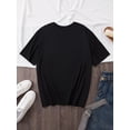 thumbnail image 3 of Camiseta de mujer 100 % algodón transpirable, de fácil cuidado y con estampado de corazones. Ideal para uso casual y deportivo, manga corta y cuello redondo para primavera y verano. Ideal para adultos, 3 of 8