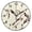 Black, variant on 9.84in Hand Drawn Mountain Landscape PVC Canvas Wall and Table Clock with Canvas Texture, Black or Gold Hands