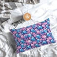 thumbnail image 5 of Naloa Blue Flower Skull Pillow Covers, Throw Pillow Case Cushion Covers,Cushion for Bedroom,Couch,Home-16"x24", 5 of 6