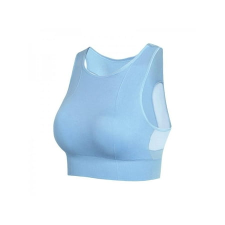 

Women Breathable Mesh Sports Bras Shockproof Padded Athletic Running Bra Solid Seamless Fitness Yoga Sport Tops Vest