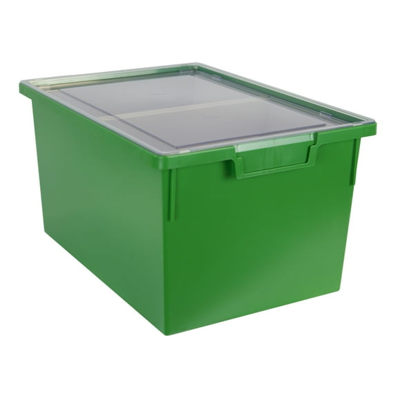 Bin/ Tote/ Tray Divider Kit - Triple Depth 9" Bin in Primary Green - 3 pack