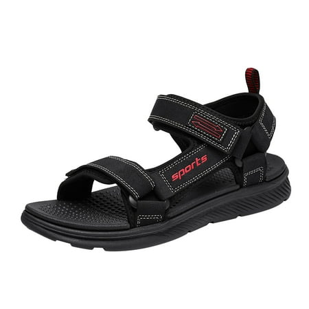 XDDST Mens Comfortable Dress Shoes Men Flat Sandals Fashion and Comfort Soft Bottom Beach Sandals Soft Sandals