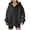Black, variant on Women Fashion Solid Casual Neck Pocket Long Sleeve Hooded Sports Hoodie
